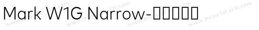 Mark W1G Narrow字体转换